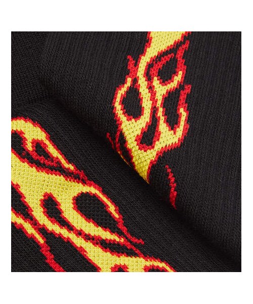 Palm Angels（パームエンジェルス）の「Palm Angels Intarsia Stretch Cotton-Blend Socks（ソックス/靴下・メンズ・Black・One Size）」の2枚目の写真