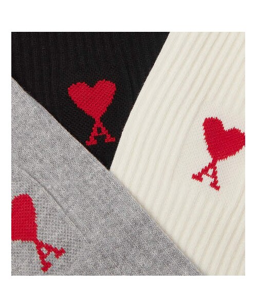ami（アミ）の「AMI Three-Pack Logo-Embroidered Stretch
