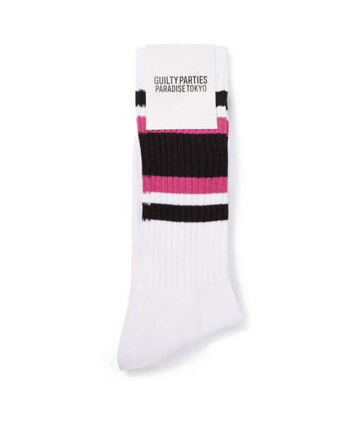 WACKO MARIA(ワコマリア)の「Wacko Maria Striped Cotton-Blend Socks(ソックス/靴下・メンズ・White・One Size)」の3枚目の写真