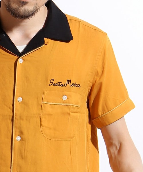 FREAK'S STORE ヒョウ柄　レーヨン シャツ ボーリングシャツ　黒　M フリークスストア ボーリングシャツ レオパード ヒョウ柄 L