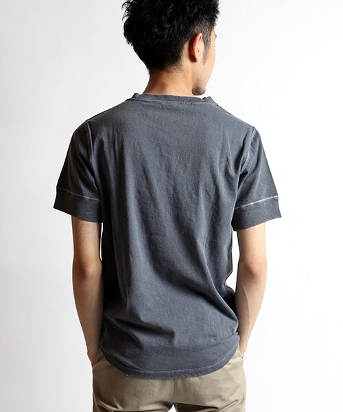 FREAK'S AMERICA（フリークスアメリカ）の「【MADE IN USA】アメリカ ショートスリーブヘンリーネックTシャツ（その他・メンズ・ホワイト/ブラック/レモンイエロー/ターコイズブルー/ブルー・S/M/L）」の7枚目の写真