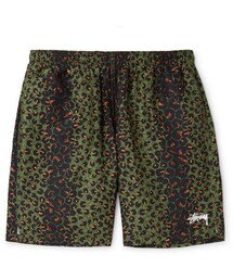 Stüssy Mid-Length Leopard-Print Swim Shorts