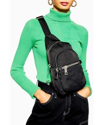 Topshop WARSAW Black Nylon Backpack
