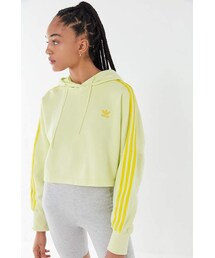 adidas | Adidas Tonal 3-Stripes Cropped Hoodie Sweatshirt(Tシャツ/カットソー)