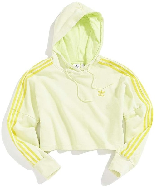 adidas（アディダス）の「Adidas Tonal 3-Stripes Cropped Hoodie Sweatshirt（Tシャツ/カットソー・レディース・Yellow・XS/S/M/L）」の4枚目の写真