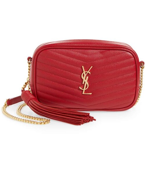 Saint Laurent(サンローラン)の「Saint Laurent Mini Lou Quilted Leather Crossbody Bag(ショルダーバッグ・レディース・Beige/Black/White/Red・One Size)」の4枚目の写真