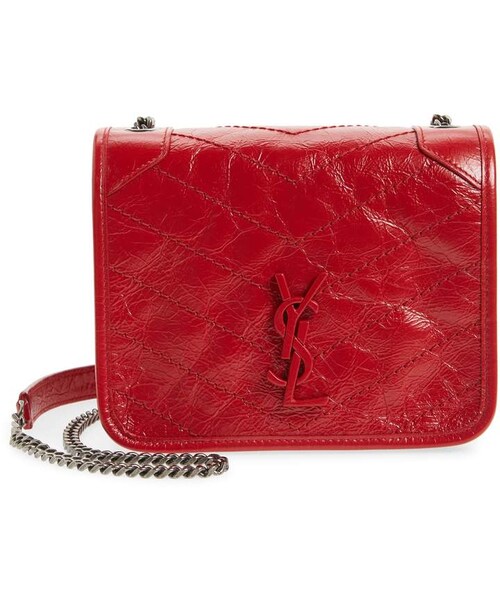 Saint Laurent(サンローラン)の「Saint Laurent Niki Leather Crossbody Bag(ショルダーバッグ・レディース・Beige/Black/Blue/Green/White/Red・One Size)」の6枚目の写真