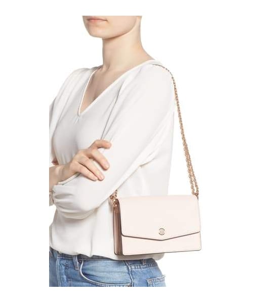 TORY BURCH(トリーバーチ)の「Tory Burch Mini Robinson Leather Shoulder Bag(ショルダーバッグ・レディース・Black/Gray/Pink・One Size)」の4枚目の写真
