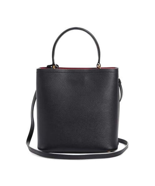 PRADA（プラダ）の「Prada Double Bucket Bag（ショルダーバッグ・レディース・Black/White・One Size）」の3枚目の写真
