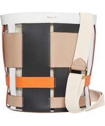 Burberry Small Cage Leather Bucket Bag