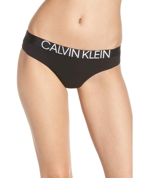 Calvin Klein(カルバン・クライン)の「Calvin Klein Statement 1981 Thong(その他アンダーウェア/インナー・レディース・Black/Blue/Gray/White・Small/Large/Medium/X-large/X-small)」の1枚目の写真