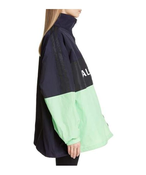 BALENCIAGA(バレンシアガ)の「Balenciaga Logo Colorblock Windbreaker Jacket(ジャケット/アウター・レディース・Green・6 Us / 38 Fr/10 Us / 42 Fr/8 Us / 40 Fr)」の4枚目の写真