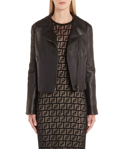 fendi leather coat