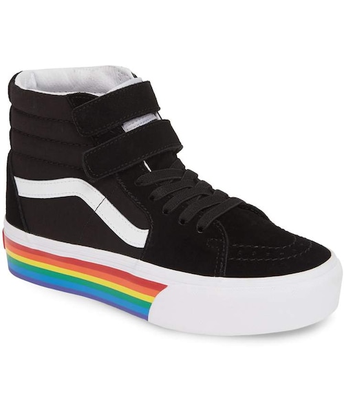 vans rainbow platform