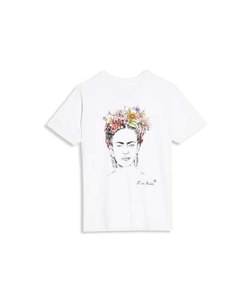 TOPSHOP（トップショップ）の「Topshop by Tee & Cake Frida Kahlo Tee（Tシャツ/カットソー・レディース・White・Medium/Small/X-small/Large）」の3枚目の写真