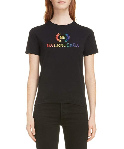 BALENCIAGA（バレンシアガ）の「Balenciaga Rainbow Wreath Logo Tee 