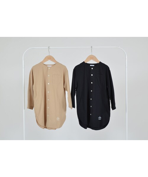 cache cache（カシュ カシュ）の「GENERATOR 　ノーカラーシャツコート（ブラック）（シャツ/ブラウス・キッズ・その他）」の2枚目の写真