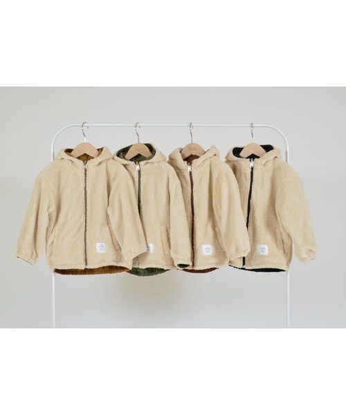 cache cache（カシュ カシュ）の「GENERATOR   リバーシブルパーカー（ブラック）（その他アウター・キッズ・その他）」の2枚目の写真