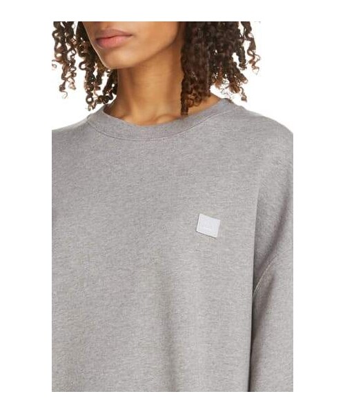 Acne Studios（アクネストゥディオズ）の「Acne Studios Forba Face Oversize Sweatshirt（スウェット・レディース・Black/Gray・Xx-small/Medium/Large/Small）」の3枚目の写真