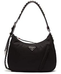 PRADA | Prada - New Vela Studded Nylon Shoulder Bag - Womens - Black Multi(ショルダーバッグ)