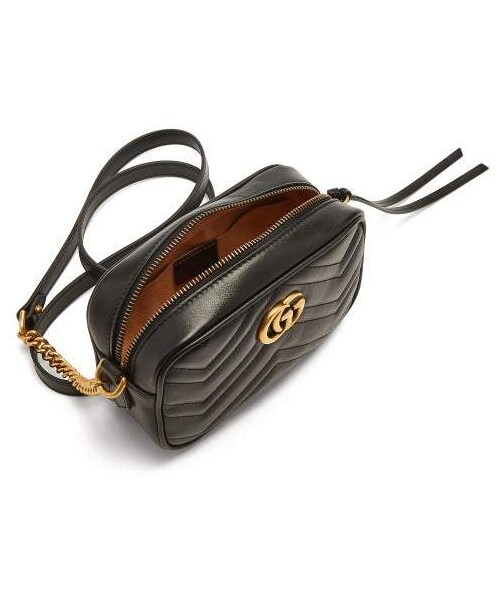 GUCCI（グッチ）の「Gucci - Gg Marmont Mini Quilted Leather Cross Body Bag - Womens - Black（ショルダーバッグ・レディース・Black・One Size）」の2枚目の写真
