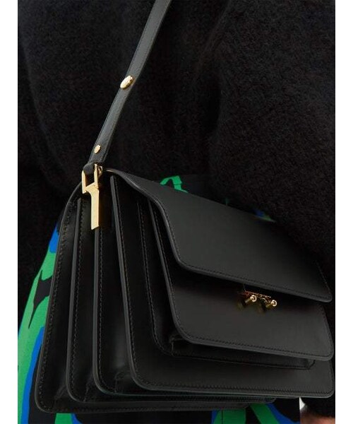 MARNI(マルニ)の「Marni - Trunk Medium Leather Shoulder Bag - Womens - Black(ショルダーバッグ・レディース・Black・One Size)」の4枚目の写真