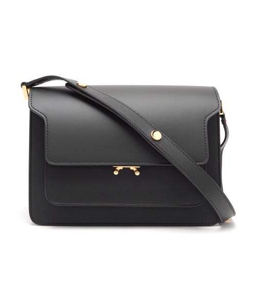 MARNI(マルニ)の「Marni - Trunk Medium Leather Shoulder Bag - Womens - Black(ショルダーバッグ・レディース・Black・One Size)」の1枚目の写真