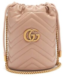 Gucci - Gg Marmont Leather Bucket Bag - Womens - Nude