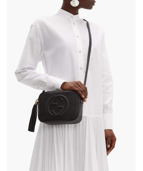 GUCCI(グッチ)の「Gucci - Soho Gg Small Leather Cross Body Bag - Womens - Black(ショルダーバッグ・レディース・Black・One Size)」の5枚目の写真
