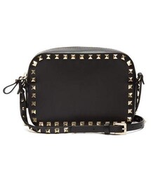 VALENTINO | Valentino - Rockstud Camera Leather Cross Body Bag - Womens - Black(ショルダーバッグ)