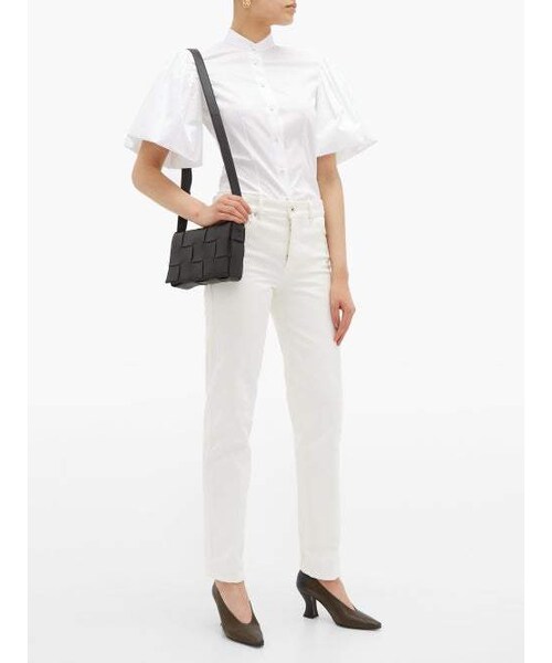 BOTTEGA VENETA（ボッテガヴェネタ）の「Bottega Veneta - Intrecciato Leather Cross Body Bag - Womens - Black（ショルダーバッグ・レディース・Black・One Size）」の5枚目の写真