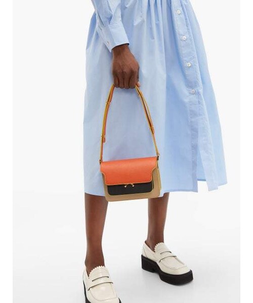 MARNI（マルニ）の「Marni - Trunk Mini Saffiano Leather Cross Body Bag - Womens - Orange Multi（ショルダーバッグ・レディース・Orange・One Size）」の4枚目の写真