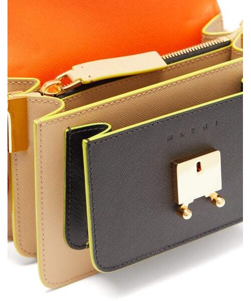 MARNI（マルニ）の「Marni - Trunk Mini Saffiano Leather Cross Body Bag - Womens - Orange Multi（ショルダーバッグ・レディース・Orange・One Size）」の5枚目の写真