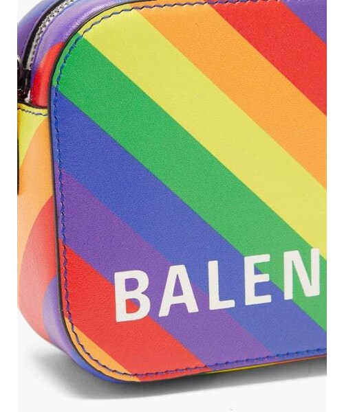 BALENCIAGA（バレンシアガ）の「Balenciaga Ville Xs Rainbow Stripe Leather Cross