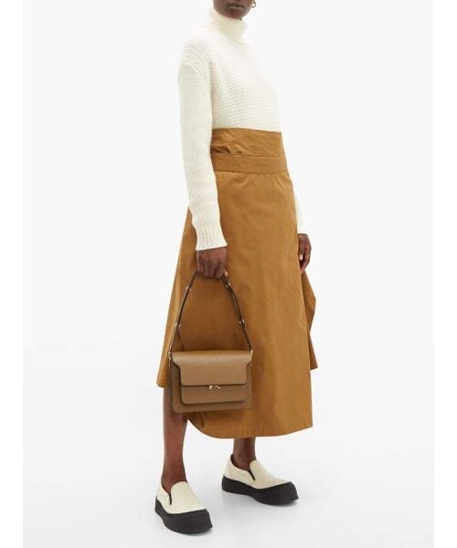 MARNI（マルニ）の「Marni - Trunk Medium Saffiano Leather Shoulder Bag - Womens - Brown（ショルダーバッグ・レディース・Brown・One Size）」の2枚目の写真