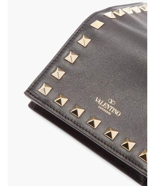 VALENTINO（ヴァレンティノ）の「Valentino - Rockstud Leather Wallet - Womens - Black（財布・レディース・Black・One Size）」の4枚目の写真