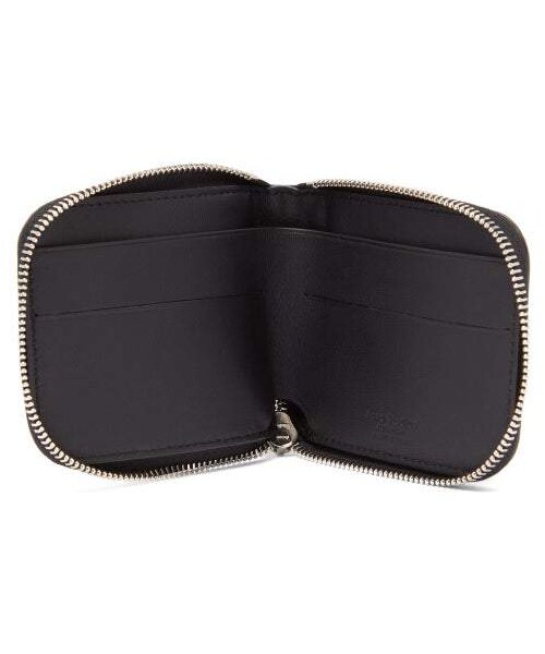 Acne StudiosアクネストゥディオスLogo Zip Around Wallet財布 Acne Studios - Zip leather wallet - Black