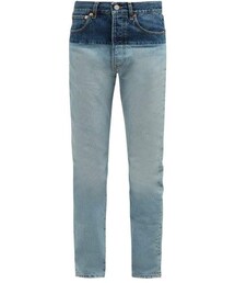 Vetements - Panelled Straight Leg Jeans - Womens - Denim
