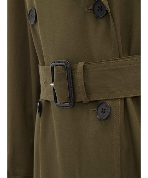 JW Anderson（ジェイダブリューアンダーソン）の「Jw Anderson - Extendable Hem Cotton Trench Coat - Womens - Green（ジャケット/アウター・レディース・Green・6 Uk/8 Uk/10 Uk/14 Uk）」の4枚目の写真
