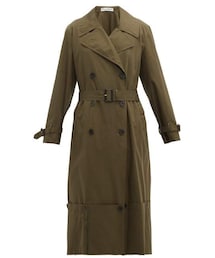 JW Anderson | Jw Anderson - Extendable Hem Cotton Trench Coat - Womens - Green(ジャケット/アウター)