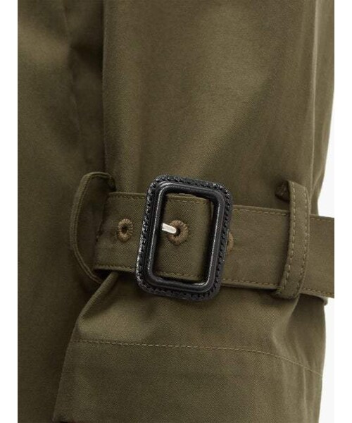 JW Anderson（ジェイダブリューアンダーソン）の「Jw Anderson - Extendable Hem Cotton Trench Coat - Womens - Green（ジャケット/アウター・レディース・Green・6 Uk/8 Uk/10 Uk/14 Uk）」の3枚目の写真