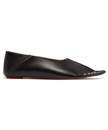 MARNI | Marni - Collapsible Back Studded Leather Flats - Womens - Black(シューズ)