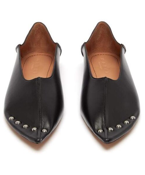 MARNI（マルニ）の「Marni - Collapsible Back Studded Leather Flats - Womens - Black（シューズ・レディース・Black・34 Eu/it/34.5 Eu/it/35 Eu/it/35.5 Eu/it/36 Eu/it）」の4枚目の写真