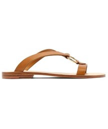A.P.C. A.p.c. - Norma Cross Over Leather Slides - Womens - Tan