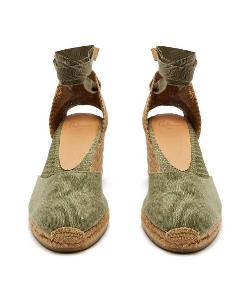 Castaner（カスタニエール）の「Castañer Castaner - Carina 60 Canvas & Jute Espadrille Wedges - Womens - Khaki（サンダル・レディース・Beige・35 Eu/it/36 Eu/it/37 Eu/it/38 Eu/it/39 Eu/it/41 Eu/it）」の5枚目の写真