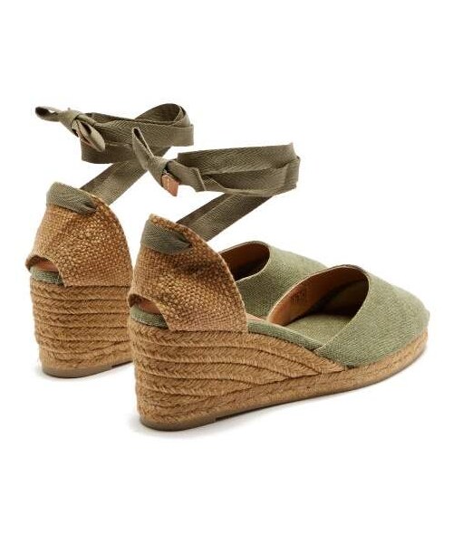 Castaner（カスタニエール）の「Castañer Castaner - Carina 60 Canvas & Jute Espadrille Wedges - Womens - Khaki（サンダル・レディース・Beige・35 Eu/it/36 Eu/it/37 Eu/it/38 Eu/it/39 Eu/it/41 Eu/it）」の2枚目の写真