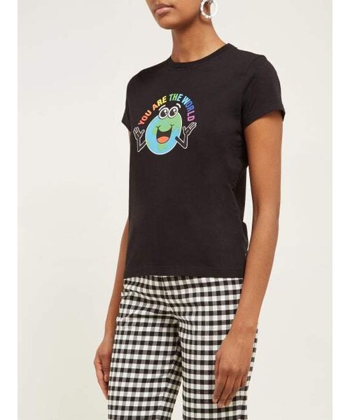 BALENCIAGA(バレンシアガ)の「Balenciaga - You Are The World Print T Shirt - Womens - Black Multi(Tシャツ/カットソー・レディース・Black・XS/S/M/L)」の2枚目の写真