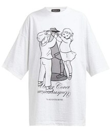 w*s様 アンダーカバー UNDERCOVER Tシャツ ホワイト 3 UC1E コットンワイドショートTシャツ FLOWER UC1E8806
