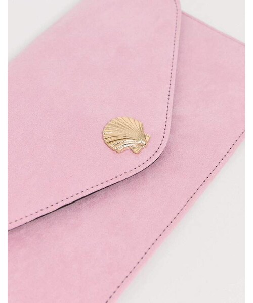 asos（エイソス）の「Asos Design ASOS DESIGN shell clutch bag（クラッチバッグ・レディース・Pink・One Size）」の2枚目の写真