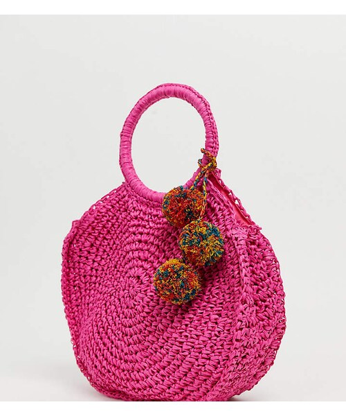 Aldo（アルド）の「Aldo ALDO Yireng bright pink circle grab bag with tassel